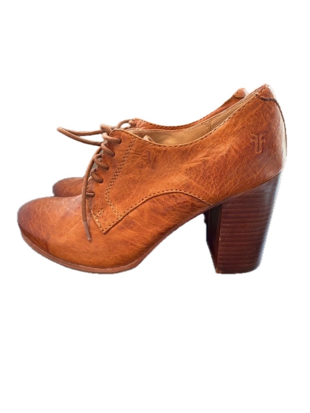 FRYE OXFORDS Leather Women's Ankle Boots in Brown 7-8 size